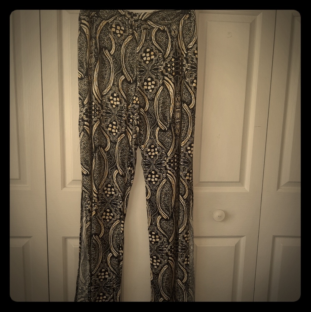 Trendy wide leg printed pant